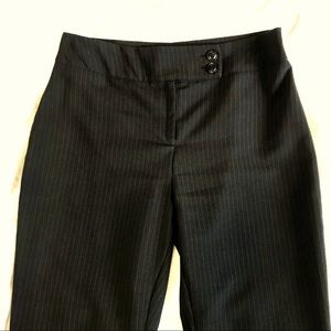 City Triangles Dress Pants Pinstripes Black size 8